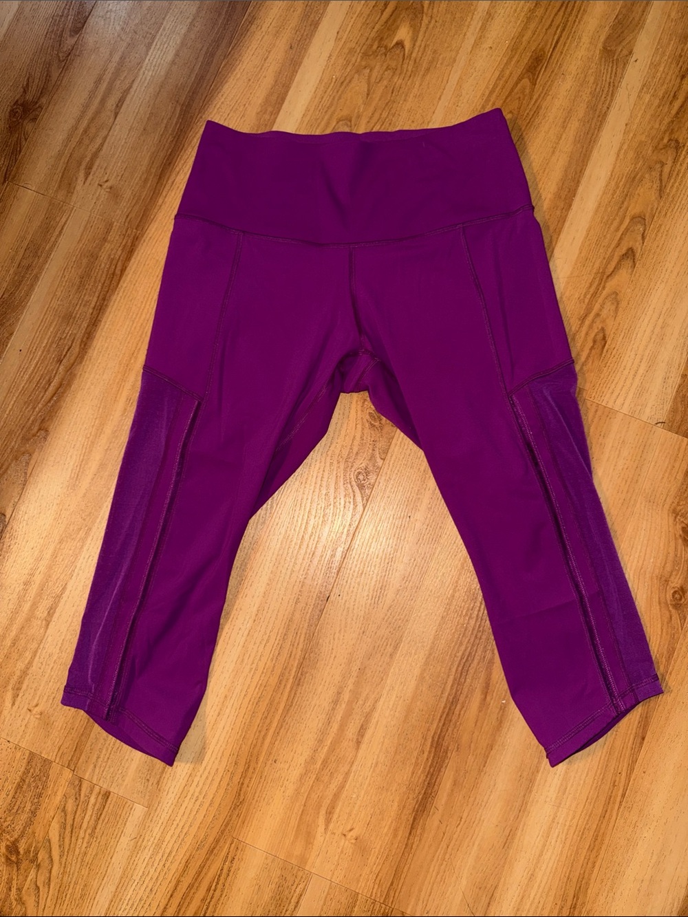 lululemon athletica Purple Capri Leggings with Side Panels